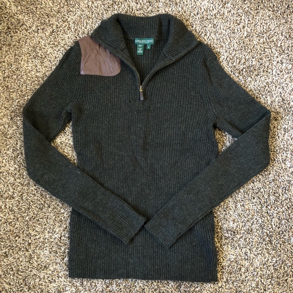 Ralph Lauren Dark Grey Wool/Cashmere Sweater Sz M